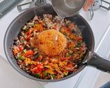 夏野菜を使い切り♪キーマカレービーフン作り方5写真