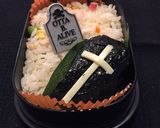 棺おにぎり ハロウィン弁当 詰め方作り方5写真