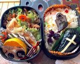 棺おにぎり ハロウィン弁当 詰め方作り方9写真