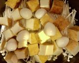 豚バラ・豆腐・豆苗のトウチ醬重ね煮作り方2写真