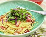 水菜とベーコンのレモン風味爽やかパスタ作り方4写真