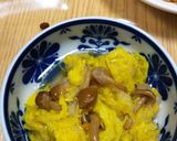 食用菊となめこの酢の物作り方1写真