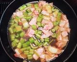 簡単☆セロリとベーコンのスープパスタ作り方2写真