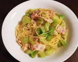 簡単☆セロリとベーコンのスープパスタ作り方4写真