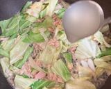 キャベツとツナの和風めんつゆバターそば☆作り方5写真