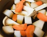 鍋の素●ポン酢でいただく鶏肉の餅うどん鍋作り方1写真