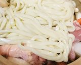 鍋の素●ポン酢でいただく鶏肉の餅うどん鍋作り方2写真