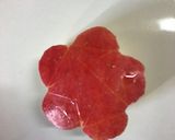 りんご飾り切り*お花の中にお星様作り方3写真