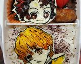 鬼滅の刃善逸　キャラ弁　オブラートアート作り方4写真