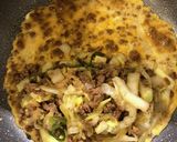 ひき肉と白菜とネギのオムレツ作り方4写真