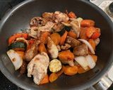 鶏と残り野菜の黒酢あんかけ作り方6写真