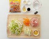 生姜と冬野菜のお酢でさっぱり焼ビーフン作り方2写真