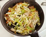 生姜と冬野菜のお酢でさっぱり焼ビーフン作り方4写真