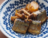 さんま・しめじ・さつま芋の照り焼き♪作り方7写真