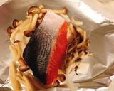 簡単バター香るシャケとキノコのホイル焼き作り方2写真