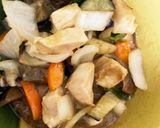 レンジ胸肉なすオイ酢ター炒め味青椒肉絲風作り方18写真