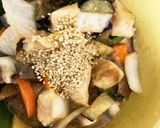 レンジ胸肉なすオイ酢ター炒め味青椒肉絲風作り方19写真