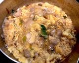 長ネギと鶏モモ肉で♡親子丼。作り方5写真