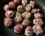 ＊豚こま団子のチリソース＊作り方2写真