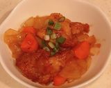 レンジで時短、唐揚げと野菜の甘酢あん作り方9写真