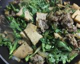 春菊を楽しむ、SUKIYAKI丼作り方7写真