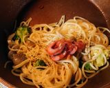ヨウサマの減塩時短レシピいかの塩辛パスタ作り方4写真