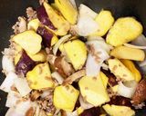 甘辛♪さつま芋のトローリひき肉あんかけ作り方3写真