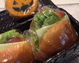 ハンバーガー弁当★ ハロウィンラッピング作り方4写真