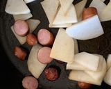 マカロニとカブのチーズカレー焼き作り方3写真