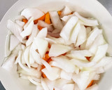 レンジお弁当用冷凍玉ねぎと人参のナムル作り方3写真