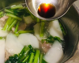 簡単！◆かぶとベーコンの中華風スープ作り方5写真