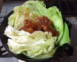 スキレットで作る焼き鳥缶キャベツ焼き作り方4写真