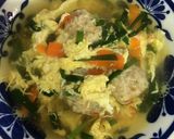 ニラ卵鶏団子スープ作り方3写真