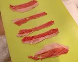 牛薄切りと蓮根で、柔らかサイコロステーキ作り方1写真