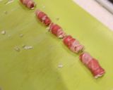 牛薄切りと蓮根で、柔らかサイコロステーキ作り方5写真