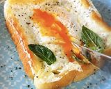 ☼フライパンで♪目玉焼入りくり抜き食パン作り方6写真