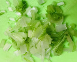 毎日の納豆●水菜の茎でシャキシャキと作り方1写真