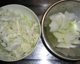 キャベツと豚肉のピリ辛味噌炒め作り方1写真