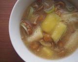 なめことサツマイモの味噌汁♪ホクツル食感作り方6写真