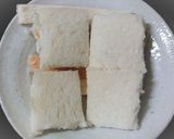 薄切りミニトーストの炒り卵オープンサンド作り方1写真