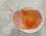 お弁当に！レンジで簡単！お手軽ハムエッグ作り方3写真