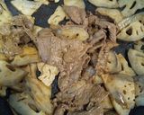 牛肉と蓮根のカレーオイスターソース炒め作り方4写真