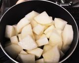 大根と豚バラの炊いたん作り方1写真