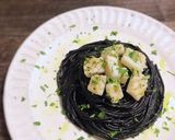 バターソテーいかのいかすみソース作り方7写真