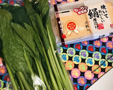 小松菜と絹厚揚げで混ぜずにちょろい煮物作り方1写真