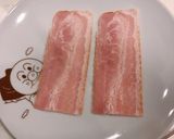 レンジで簡単、ベーコンエッグ(目玉焼き)作り方1写真
