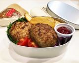 のっけ弁当(ハンバーグとポテト)作り方1写真