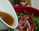 リカちゃん♡水菜と鯨ベーコン鬼滅サラダ*作り方10写真