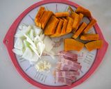 ワンパン！焼きかぼちゃのさっぱりサラダ作り方1写真