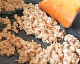 レタスの外葉のスパイスひき肉あんかけ作り方6写真
